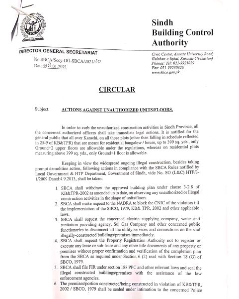 Actions Against Unauthorized Units/Floors